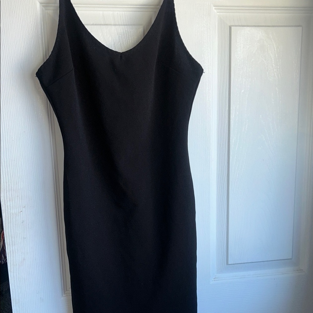 Forever 21 Black Midi Slip Dress